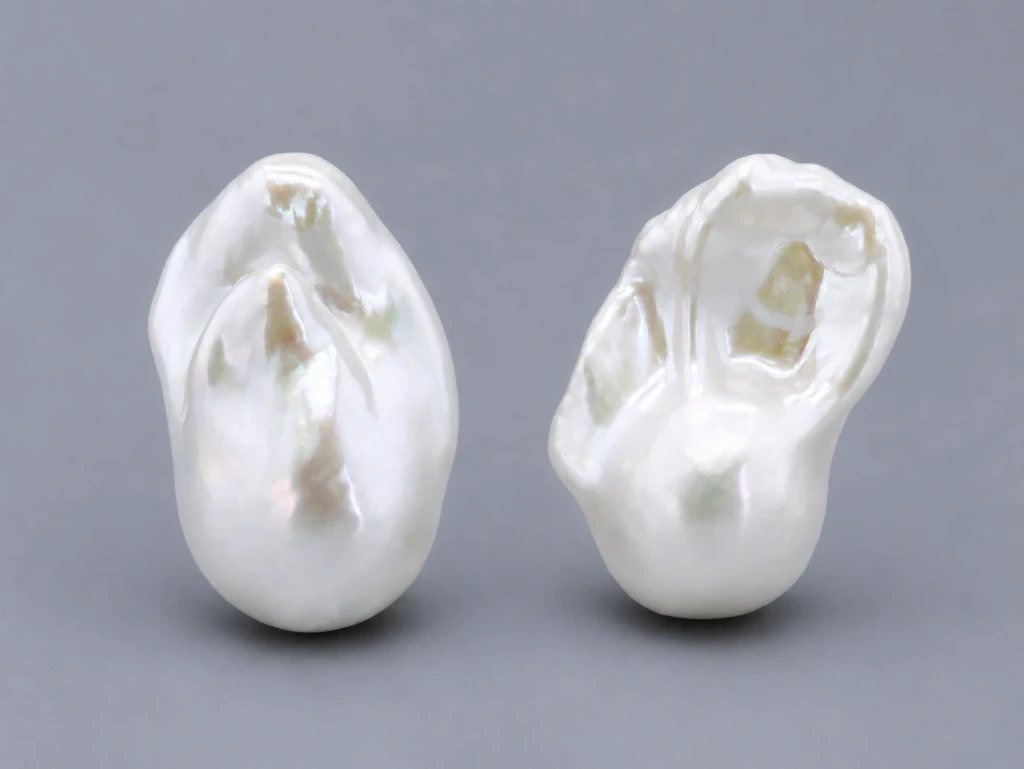 [JFUZ2518X4] Freshwater Pearl Baroque
25x18mm+/- Free Form Half
Drilled White PAIR