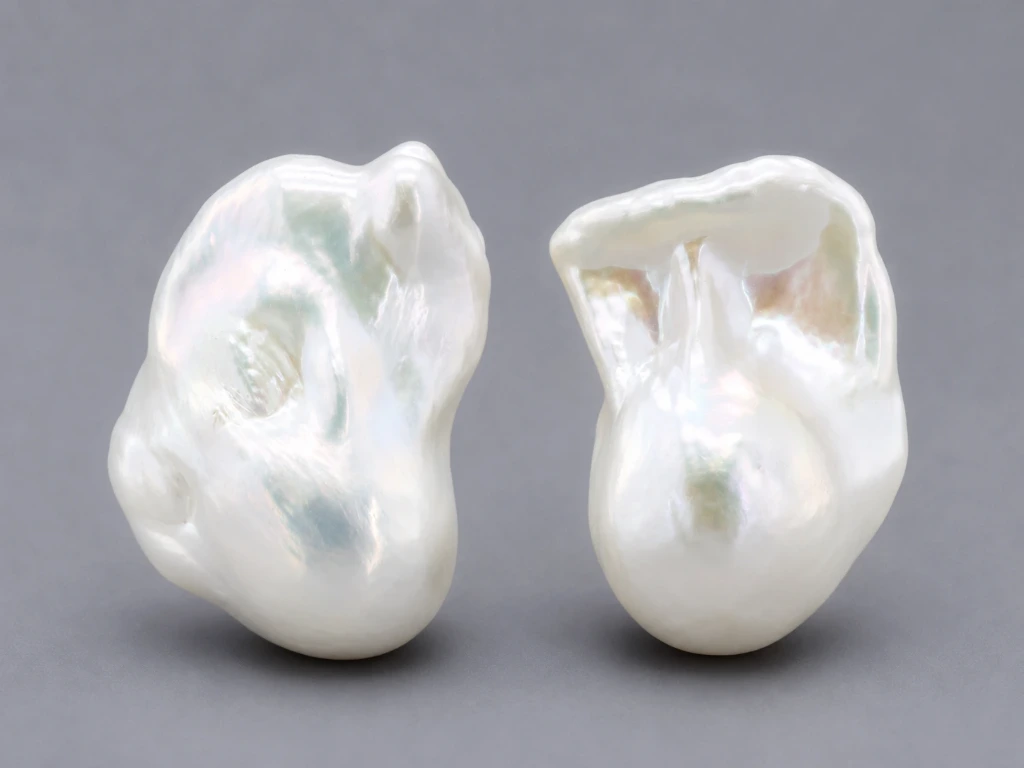 [JFUZ2518X5] Freshwater Pearl Baroque
25x18mm+/- Free Form Half
Drilled White PAIR