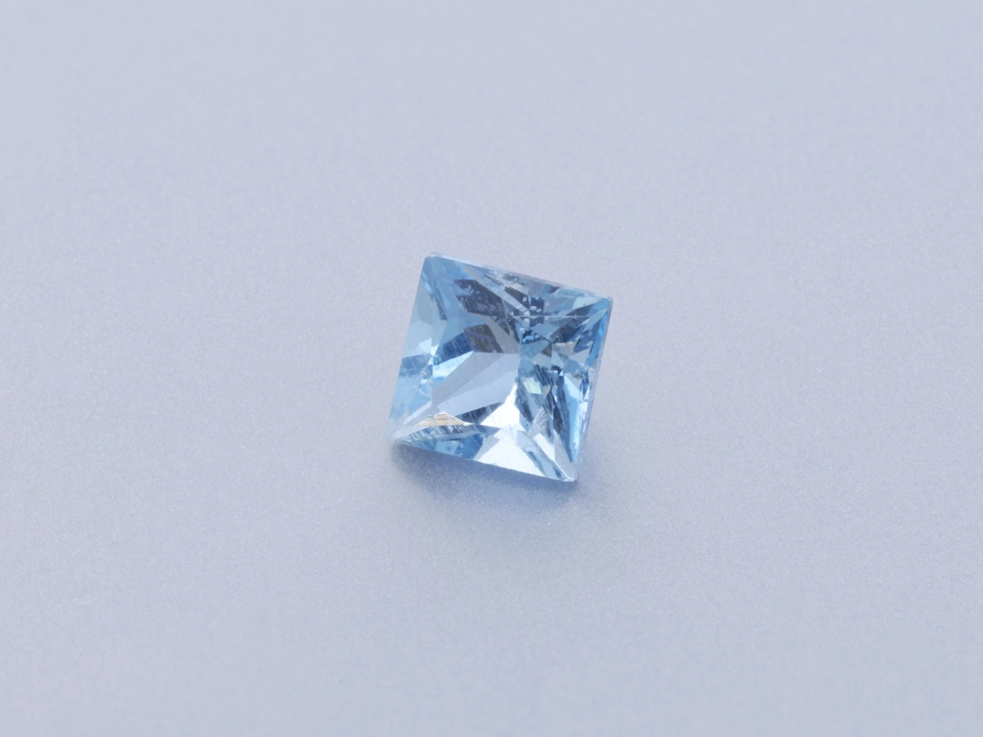 Aquamarine 4.00mm Princess Cut Dark Blue