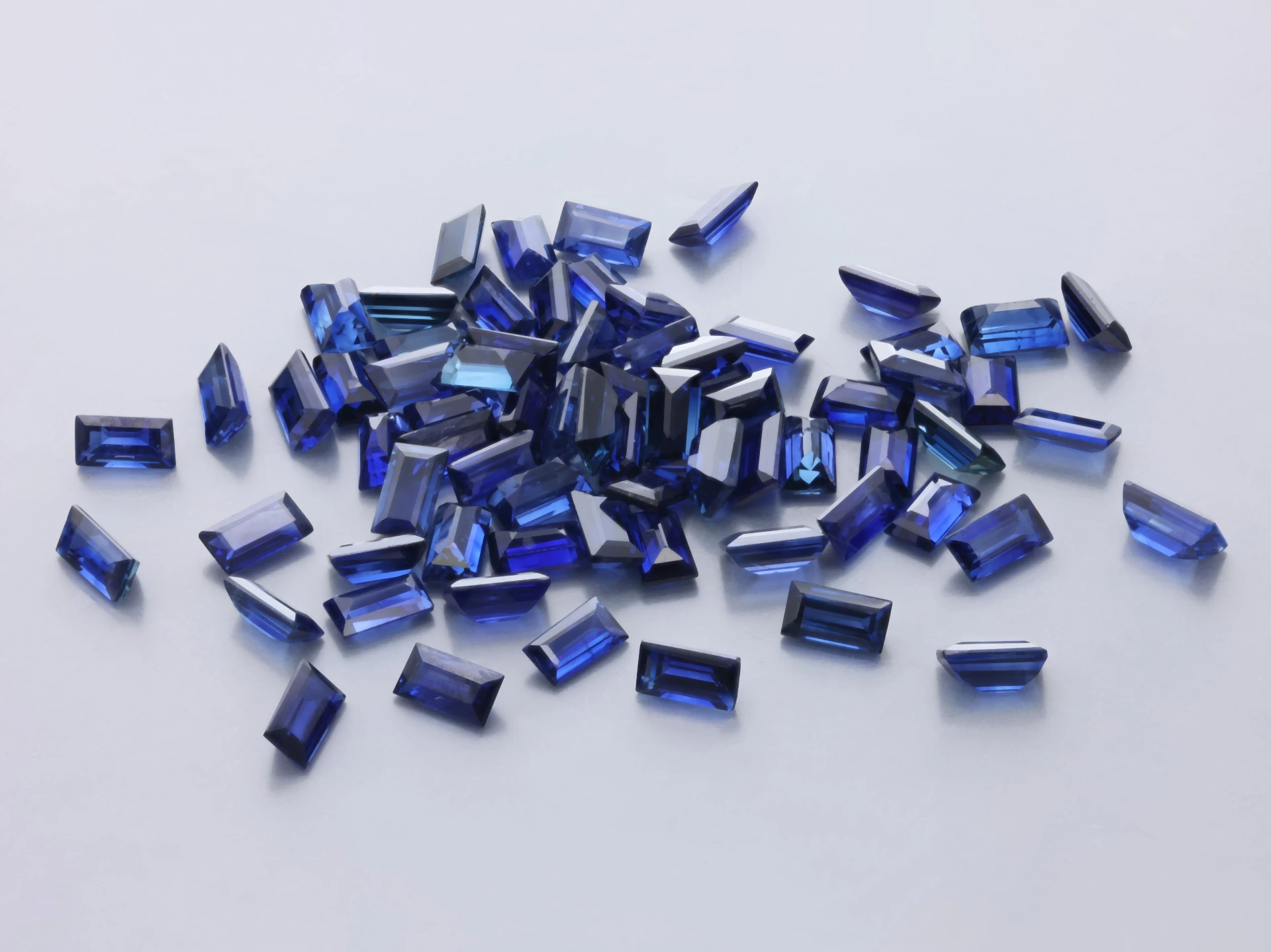 Ceylon Sapphire 3.5x2mm  Baguette Dark Blue