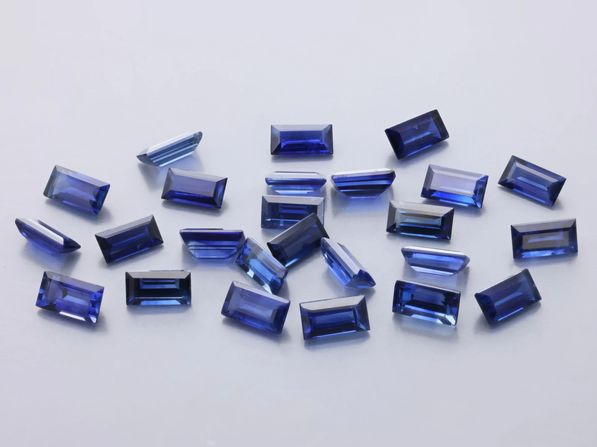 Ceylon Sapphire 3.85x2mm  Baguette Dark Blue