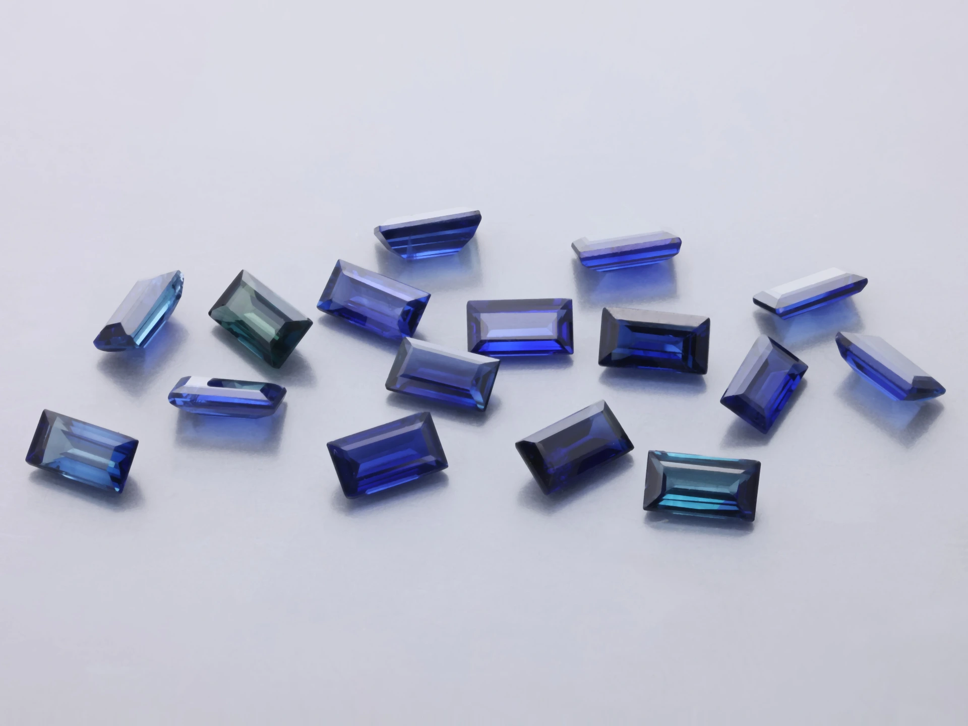 Ceylon Sapphire 4x2.25mm Baguette Dark Blue