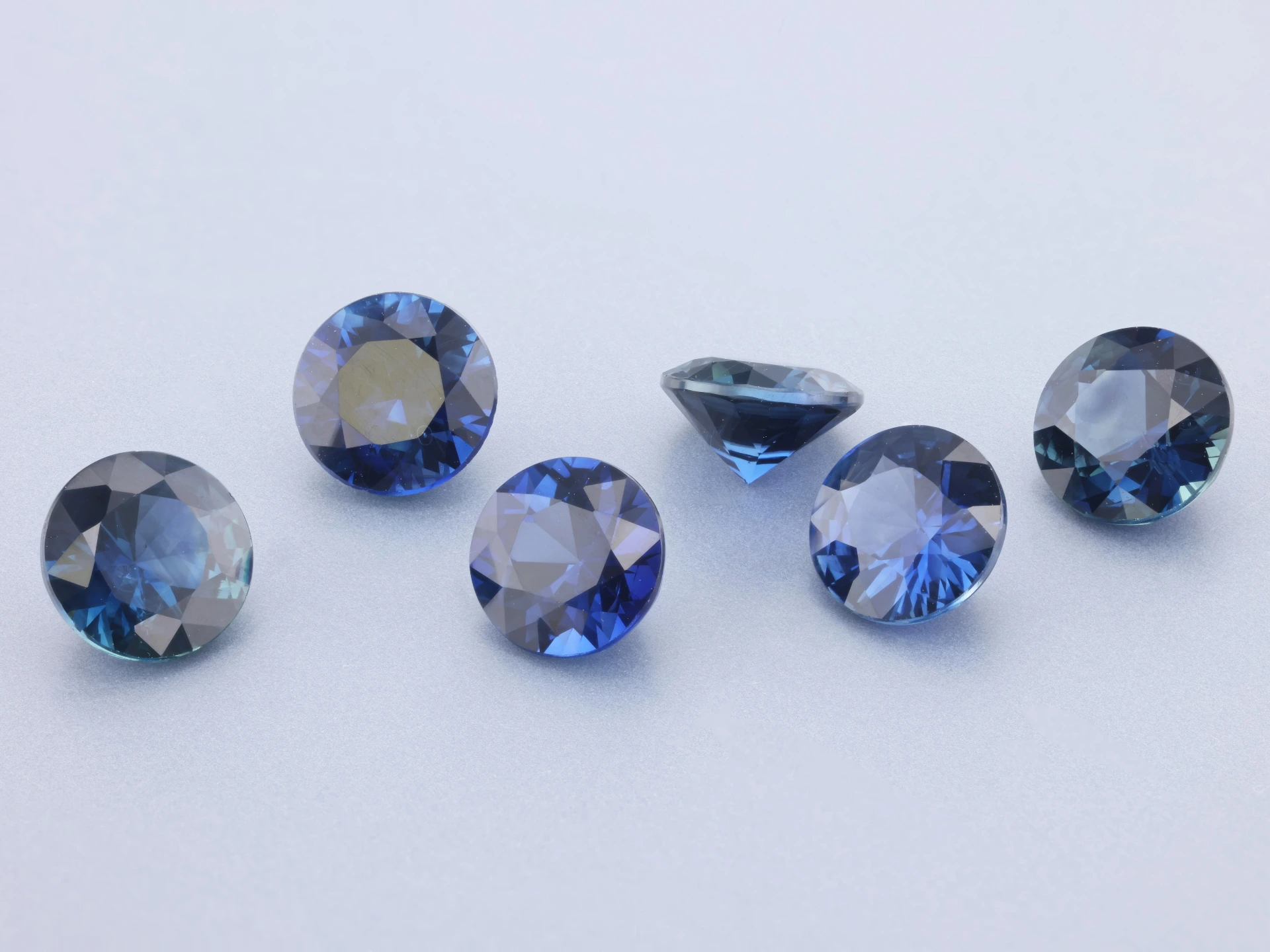 Sapphire 6.00mm Round Diamond Cut Mid Blue Nigeria