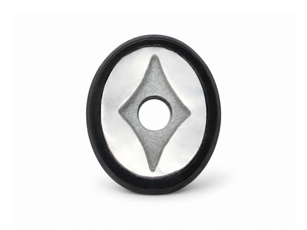 [AXVT1412P8] Onyx 14x12mm Oval MOP Centre Buff Top Countersunk - Large Lozenge
