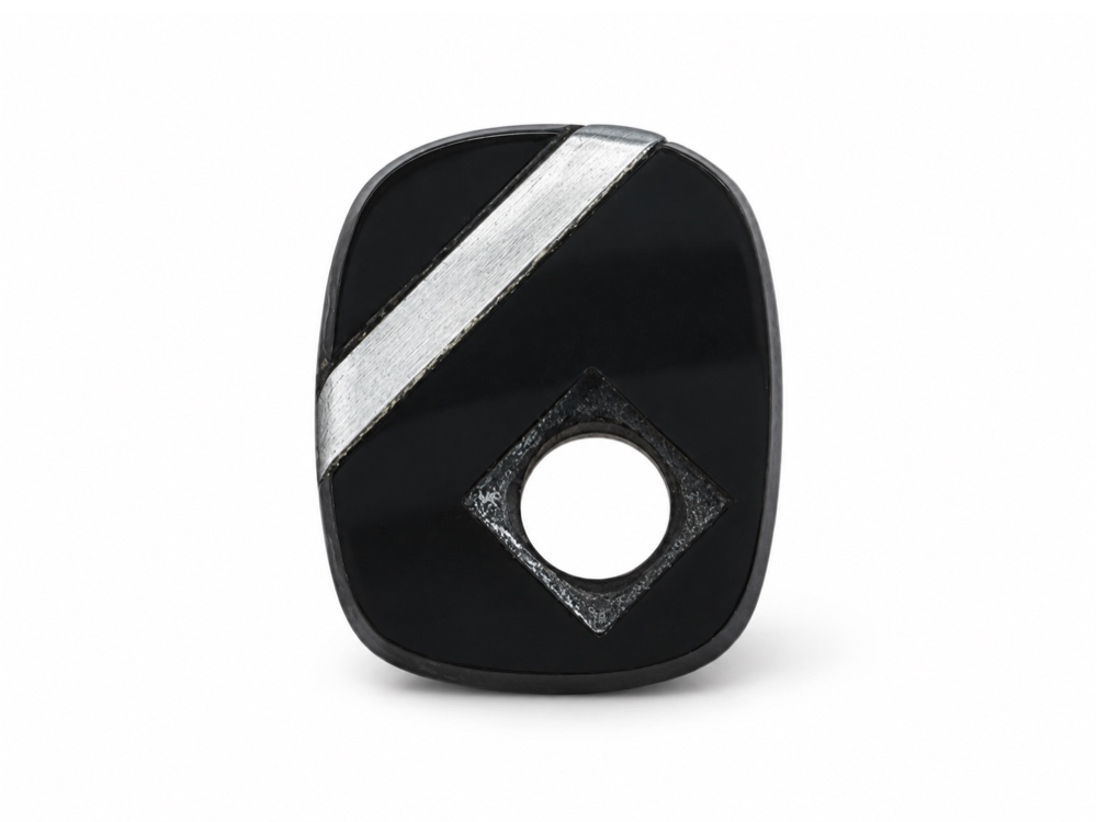 [AXAT1210P8] Onyx 12x10mm Cushion MOP Inlay Countersunk Off Centre