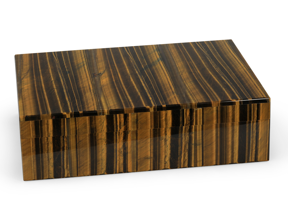 [ORNX3079] Ornamental Tiger Eye 150x100mm Gem box