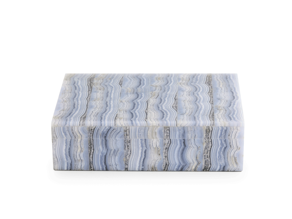 [ORNX3421] Ornamental Blue Lace Agate 150x100mm Gem box