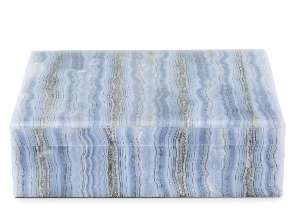 [ORNX3422] Ornamental Blue Lace Agate 150x100mm Gem box