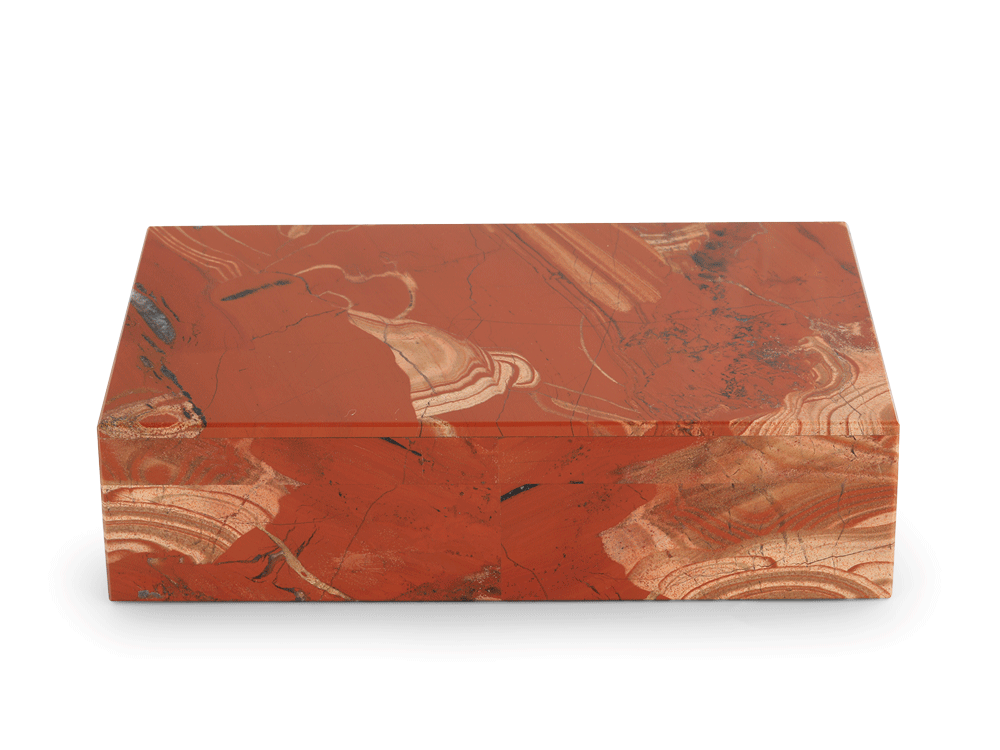 [ORNX3465] Ornamental Red Jasper 180x130mm Gem box