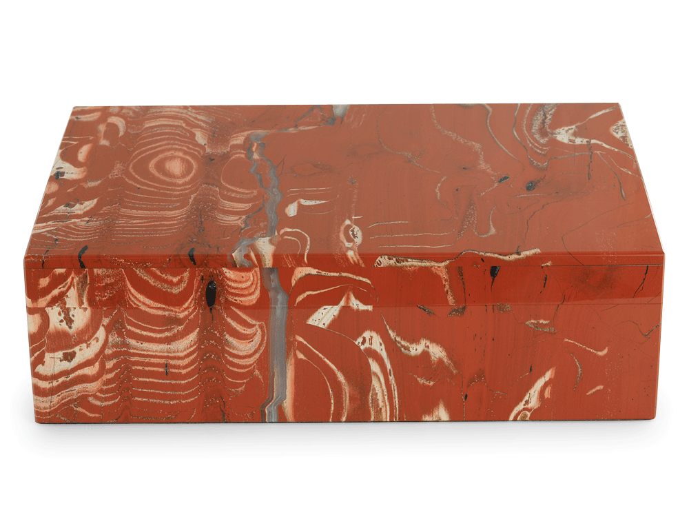 [ORNX3467] Ornamental Red Jasper 200x150mm Gem box
