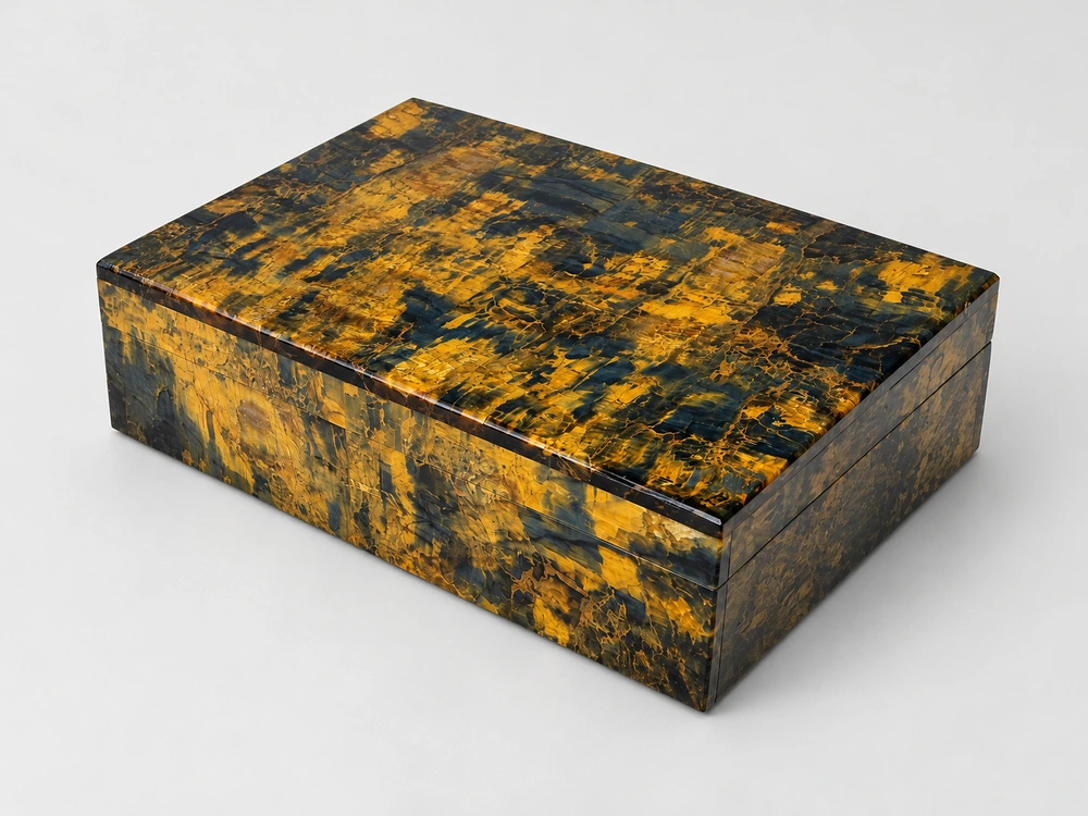 Ornamental Hawk Eye 160x110mm Gem box