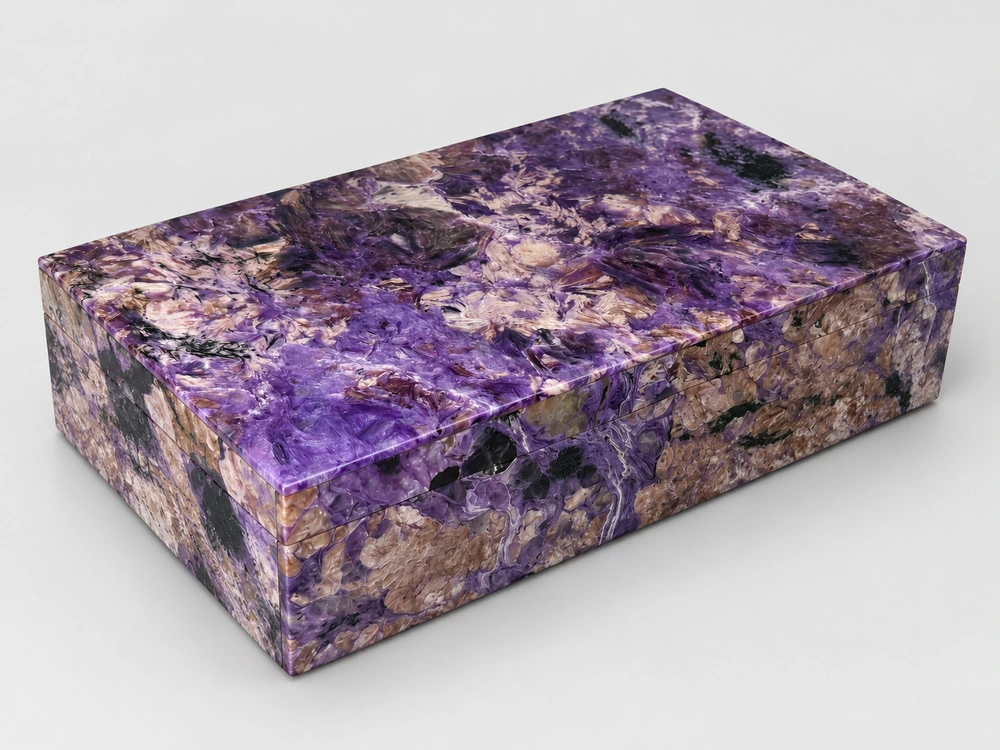 [ORNX3487] Ornamental Charoite 250x150mm Gem box