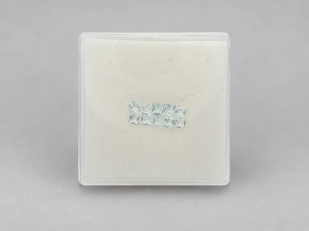 [BAQP0200X1] Aquamarine 2.00mm Princess Cut Set of 10