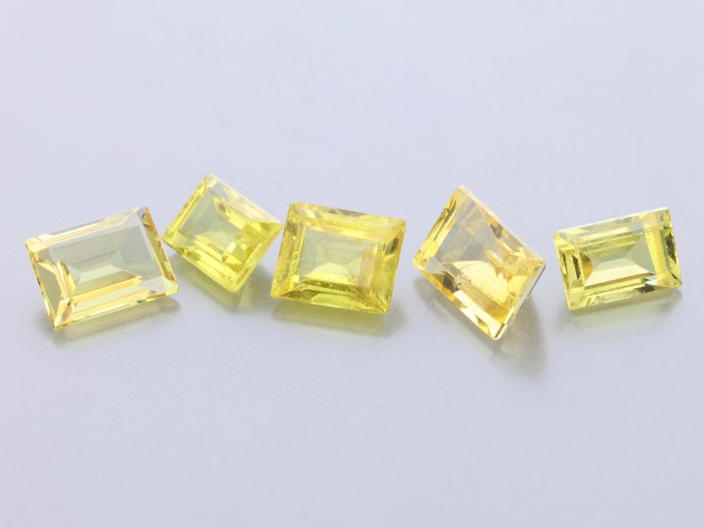 Yellow Sapphire 3.6x2.4mm - 4.2x3mm Baguette Set of 5