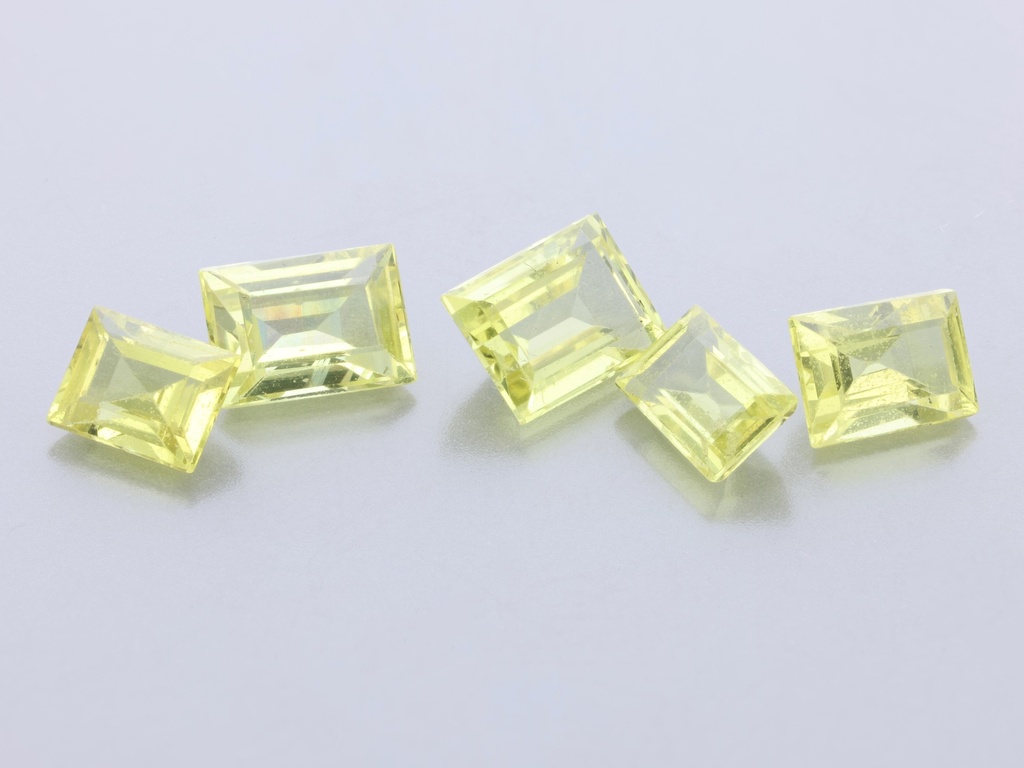 Yellow Sapphire 3.2x2.4mm - 4x3mm Baguette Set of 5