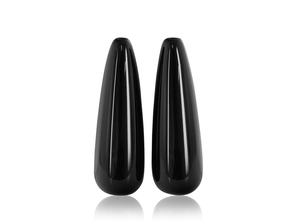 [XBRIP-2508] Onyx Drop Polished 25x8mm Pair 